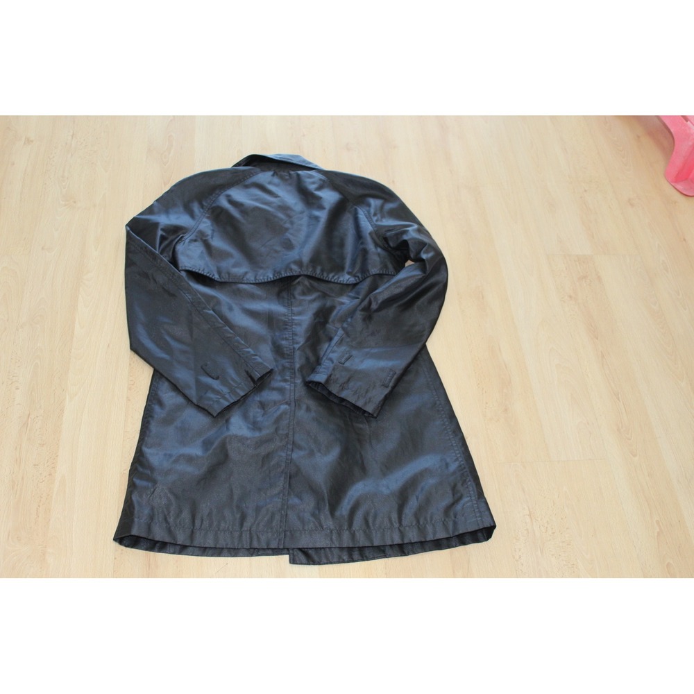 Michael Kors Women Jacket Black Trench Coat Lightweight Rain Jacket XS/P no belt - Picture 3 of 9